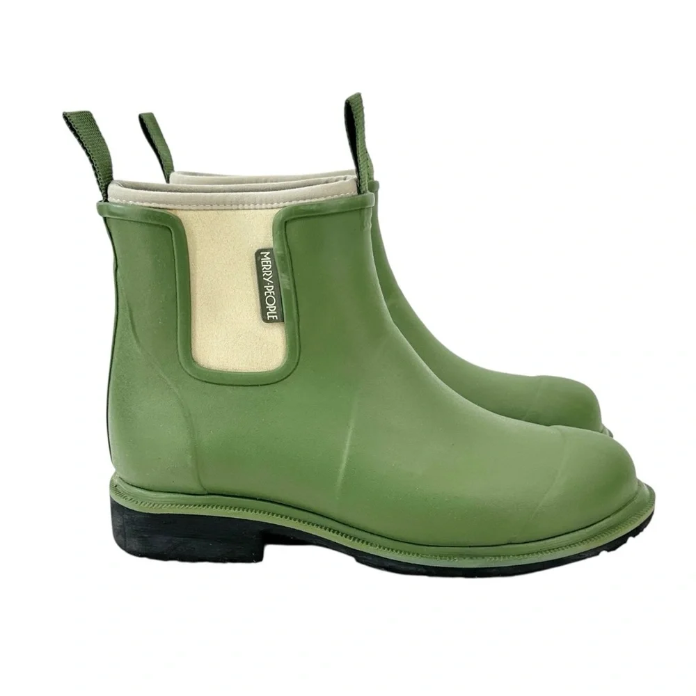 Merry People Bobbi Rain Boots in Pear Green - Green Waterproof Rubber Boots - 39